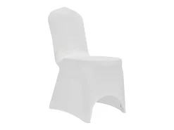 Funda de silla elástica 12 unidades blanca ES887038