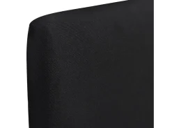 Funda de silla elástica recta 4 unidades negra ES630935