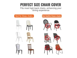 Funda de Silla SucceBuy 30 uds., Blanco, de Sillas Plegables para Momentos Especiales