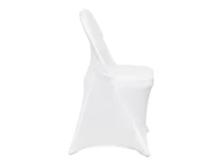 Funda de Silla SucceBuy 50 Piezas, Blanco, de Sillas Plegables en Elastano Extensible para Matrimonio