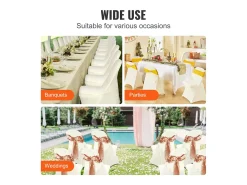 Funda de Silla SucceBuy 30 uds., Blanco, para Matrimonio, Banquete, Celebración, Sala de Comer