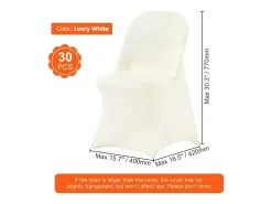Funda de Silla SucceBuy 30 uds., Blanco, para Matrimonio, Banquete, Celebración, Sala de Comer
