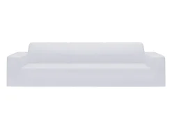 Funda elástica para sofá de 4 plazas poliéster jersey blanca ES957310