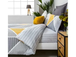Funda Nordica Reversible GEKA algodón poliéster gris 180 X 220 Cama de 105