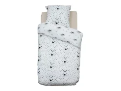 Funda nórdica algodón blanco 90x190 cm