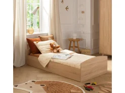 Funda nórdica de algodón beige 100x135cm y funda de almohada