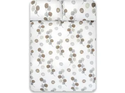 Funda nórdica HONDARRIBIA 100% algodón orgánico beige cama 200