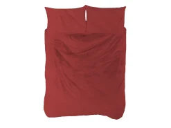 Funda nórdica lisa Coral cama 120 cm - 200x200 cm, algodón 200 hilos. Cierre con botones.