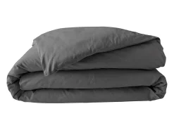 Funda Nórdica Percal 240x260cm Gris Acero 78 hilos - Confortable y Certificada Oeko-Tex
