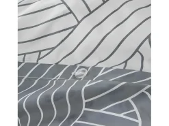 Funda nórdica reversible SALINAS microfibra gris 240x220 Cama de 150