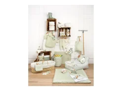Funda para cama de bebé de 90x140 cm en algodón verde lima