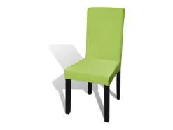 Funda para silla elástica recta 6 unidades verde ES773710