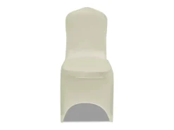 Funda para silla elástica 4 unidades crema ES636755