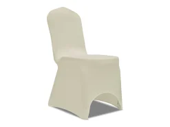 Funda para silla elástica 4 unidades crema ES636755