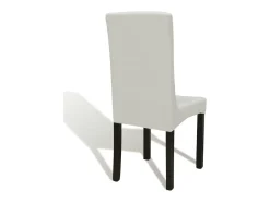 Funda para silla elástica recta 6 unidades crema ES457694