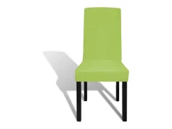 Funda para silla elástica recta 4 unidades verde ES991758