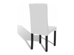 Funda para silla elástica recta 6 unidades blanca ES606264