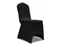 Funda para silla elástica 4 unidades negra ES875480