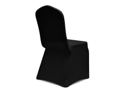 Funda para silla elástica 4 unidades negra ES875480