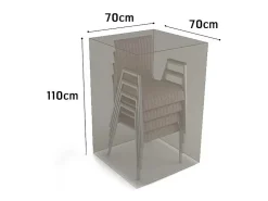 Funda protectora para sillas apilables COVERTOP - Topo - 70 x 70 x 110 cm