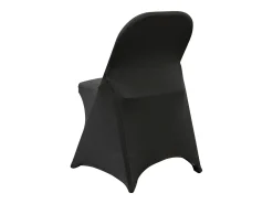 Fundas para Sillas Plegables de Elastano Elástico Negro SucceBuy, Juego de 100 para Boda Comedor