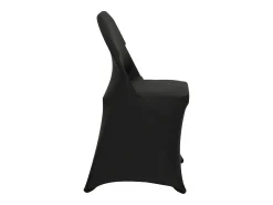 Fundas para Sillas Plegables de Elastano Elástico Negro SucceBuy, Juego de 100 para Boda Comedor