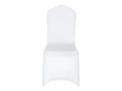 Fundas para Sillas SucceBuy Lote de 100 Fundas para Sillas Plegables de Elastano Extensible Blancas para Bodas y Fiestas