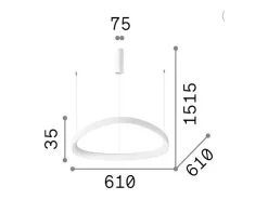 GEMINI SP D61 ON-OFF, Suspensión, Ideal Lux