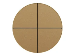 Gran espejo de pared redondo de metal, D. 150 cm, Dorado, RONDIA