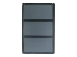 Gran espejo rectangular de aluminio, L. 120 x H. 190 cm, Negro, NIREVA