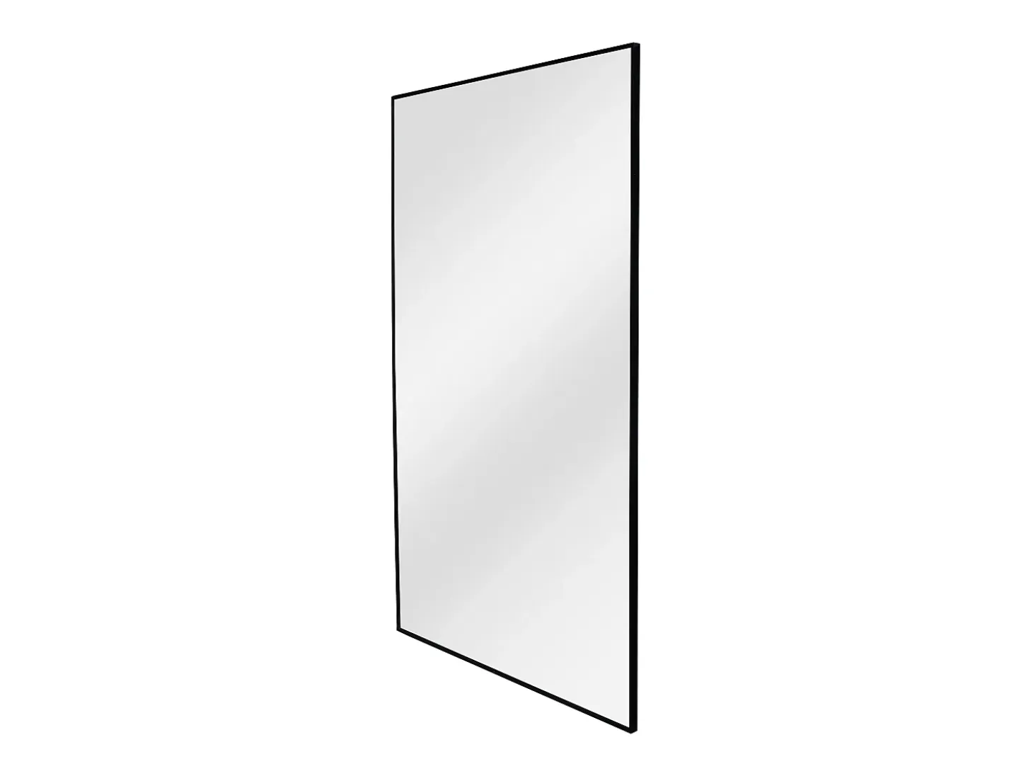 Gran espejo rectangular de aluminio, L. 120 x H. 190 cm, Negro, NIREVA