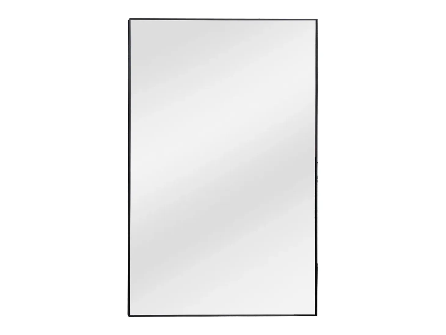 Gran espejo rectangular de aluminio An. 120 x Alt. 190 cm, Negro, MYRA