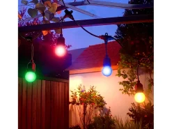 Guirnalda Exterior con Bombillas LED E27 5.5m IP65 Negro Azul