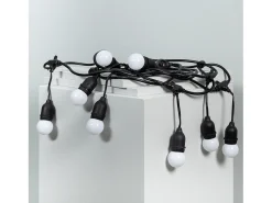 Guirnalda Exterior con Bombillas LED E27 5.5m IP65 Negro Blanco