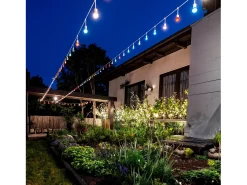 Guirnalda Exterior con Bombillas LED E27 5.5m IP65 Blanco Rojo