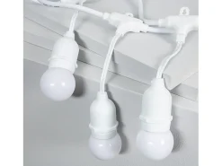 Guirnalda Exterior con Bombillas LED E27 5.5m IP65 Blanco Blanco