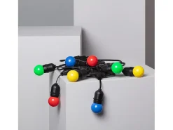 Guirnalda Exterior con Bombillas LED E27 5.5m IP65 Negro Multicolor