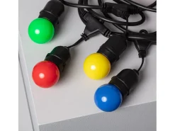 Guirnalda Exterior con Bombillas LED E27 5.5m IP65 Negro Multicolor