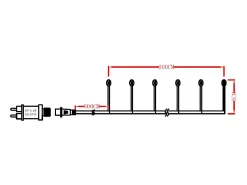 Guirnalda Exterior LED Piner 6m 3000K Blanco Cálido