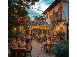 Guirnalda Luces Exterior con 5 Portalámparas B22 5m Negro IP44 Negro
