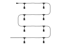 Guirnalda Luces Exterior con 8 Portalámparas E27 5.5m Negro IP65 Negro