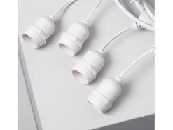 Guirnalda Luces Exterior con 8 Portalámparas E27 5.5m Blanco IP65 Blanco