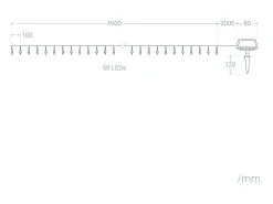 Guirnalda Solar Exterior LED Lilac 5m 3000K Blanco Cálido