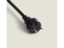 Guirnaldas para Exterior IP44 Cable Eléctrico Plano con Portalámparas E27 a Medida Negro 15 m
