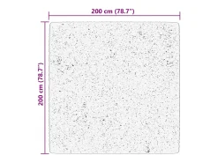 Hester Alfombra de pelo corto suave lavable HUARTE crema 200x200 cm