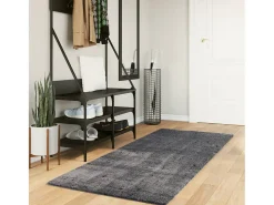 Hester Alfombra de pelo corto suave lavable HUARTE antracita 80x200 cm