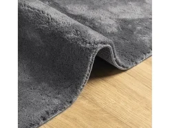 Hester Alfombra de pelo corto suave lavable HUARTE antracita 80x150 cm