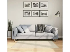 Hester Alfombra de pelo corto suave lavable HUARTE crema 120x120 cm