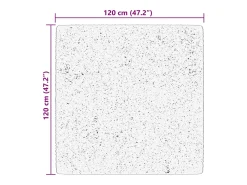 Hester Alfombra de pelo corto suave lavable HUARTE crema 120x120 cm