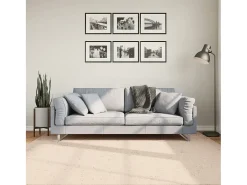 Hester Alfombra de pelo corto suave lavable HUARTE beige 200x200 cm
